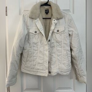 Gap White Lined Denim Jacket